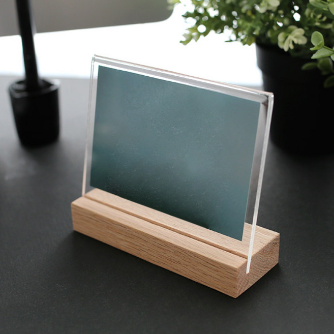 원세븐나인 포토 프레임 스탠드 가로형, 오크, 1개