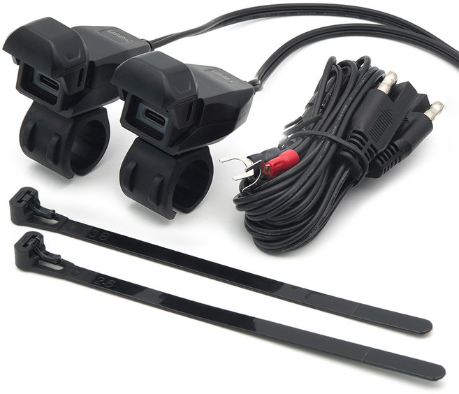 에이스피드 오토바이용 고속충전기 시거잭 방수가능 C타입30W + C타입30W 세트, 1세트