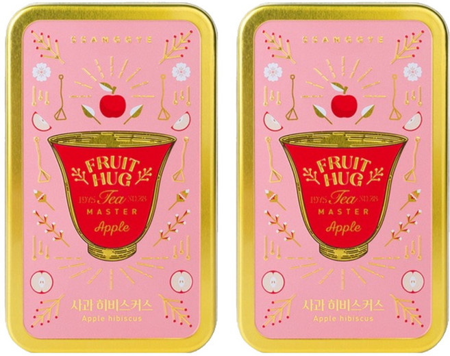 쌍계명차 과일허그 사과 히비스커스 티캔, 2g, 6개입, 2개