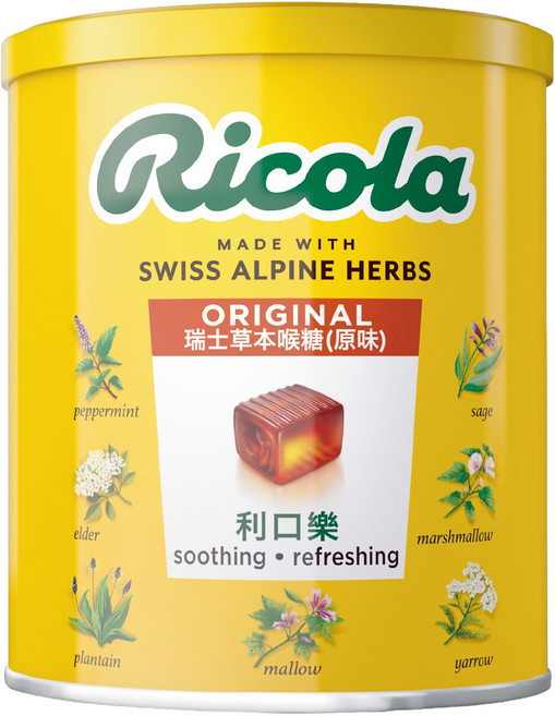 Ricola 利口樂 草本喉糖 原味, 250g, 1罐