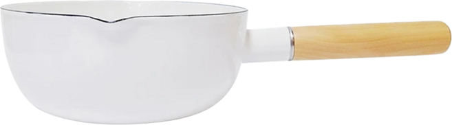 日式加厚琺瑯鍋 18cm 1600ml, 白色, 1個