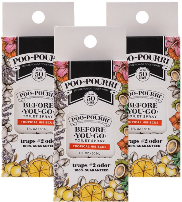 푸푸리 토일렛 퍼퓸 트로피칼히비스커스 포켓형 본품, 30ml, 3개, 트로피컬 히비스커스