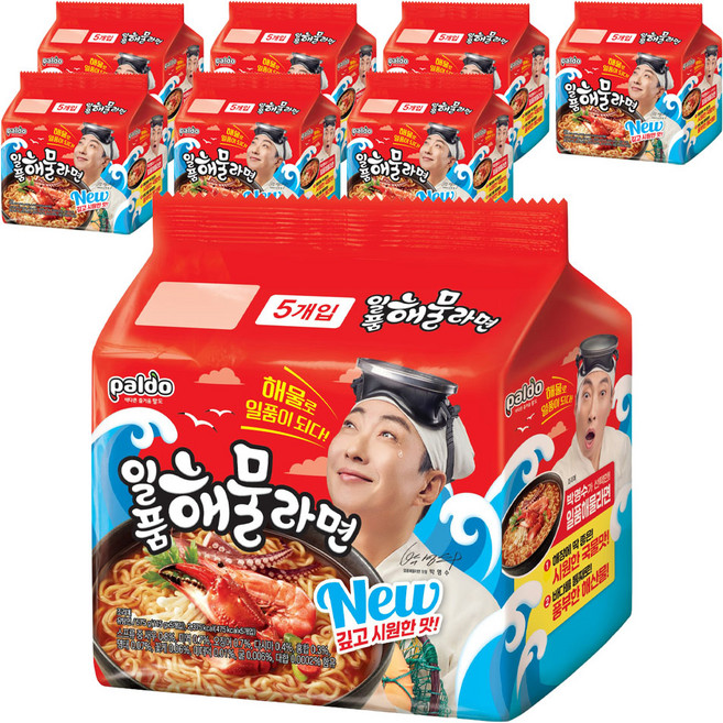 팔도일품 해물라면 115g, 40개