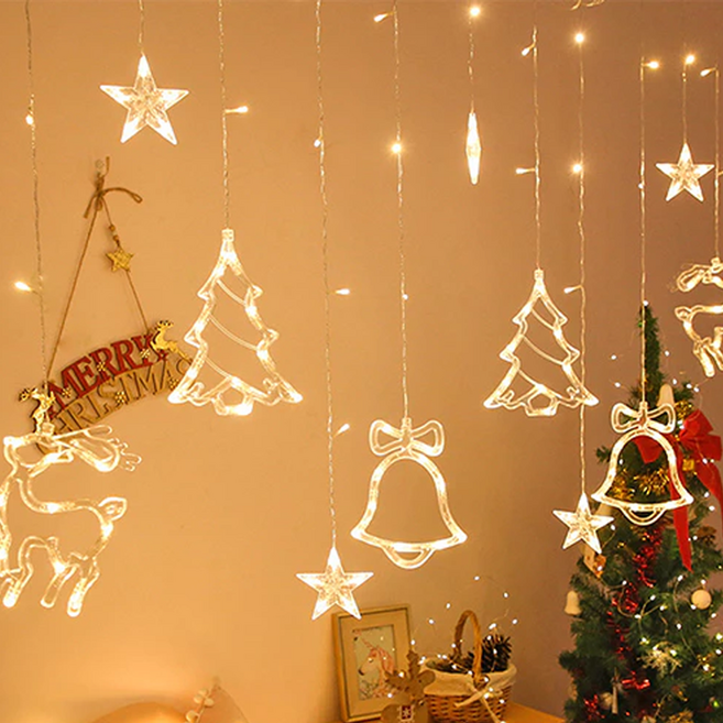 半島良品 窗簾裝飾燈串, 透明色, 1個