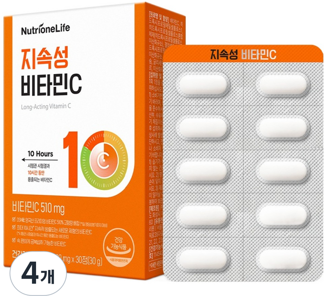 뉴트리원 지속성 비타민C 30g, 4개, 30정