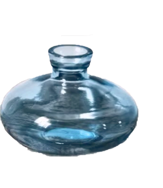 空氣選物 水滴玻璃花瓶, 1個, 水藍矮瓶