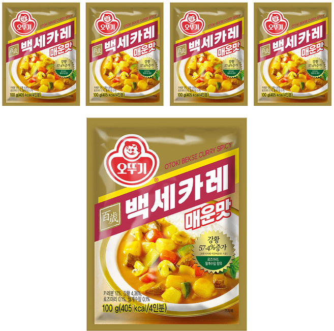 OTOKI 不倒翁 百歲咖哩粉 辣味, 100g, 5包
