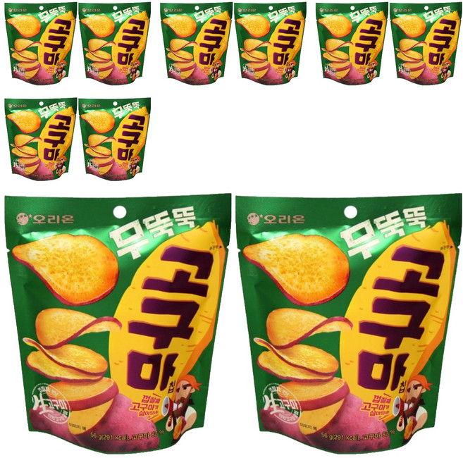 오리온 무뚝뚝 고구마칩, 56g, 10개