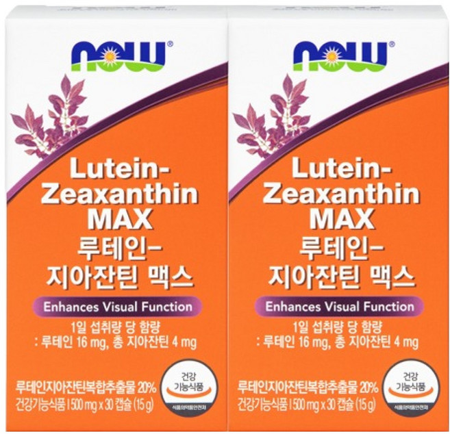 나우푸드 루테인 지아잔틴 맥스, 30정, 2개