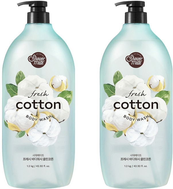 Shower Mate 微風如沐果香沐浴乳 棉花籽香, 1.2kg, 2瓶