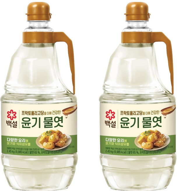 백설 윤기 물엿, 2개, 2.45kg