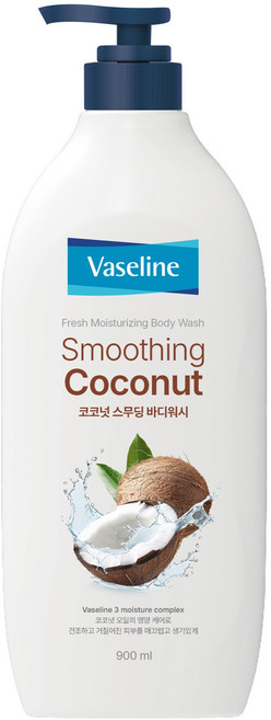 애경바세린 프레시 모이스처라이징 바디워시 코코넛 스무딩, 900ml, 1개