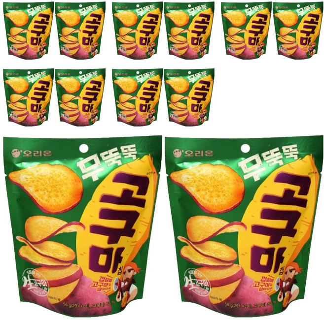 오리온 무뚝뚝 고구마칩, 56g, 12개