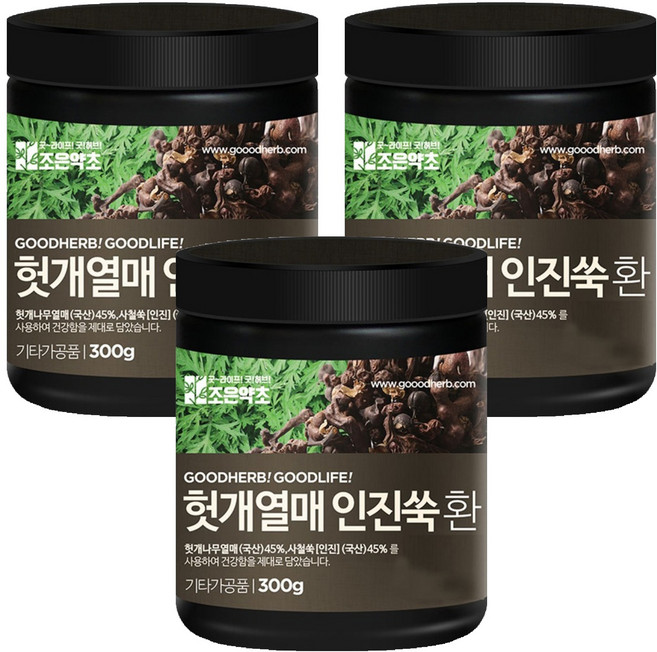 조은약초 프리미엄 헛개열매인진쑥환, 3개, 300g