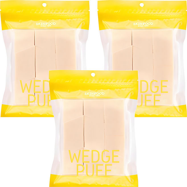 스킨푸드 웨지 퍼프 대용량, 3개