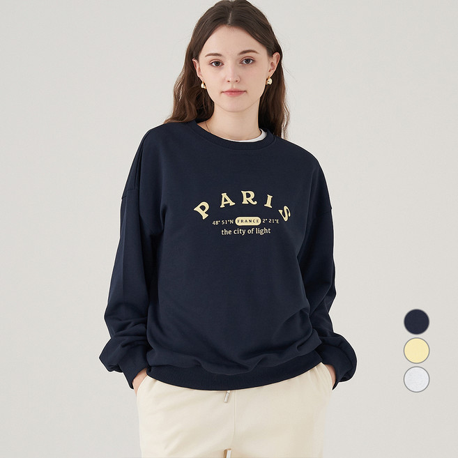 ELLE PARIS 그래픽 스웻셔츠 City of Light