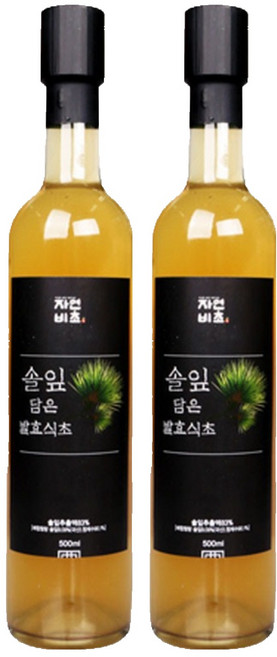 자연비초 솔잎 담은 발효식초, 500ml, 2개