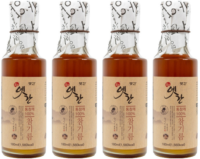 옛간 참기름, 180ml, 4개