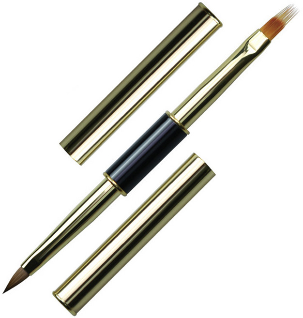 포켓형 듀얼 네일 브러쉬 KN-B3026, 1개, 혼합색상