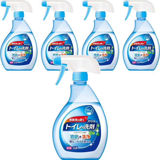 第一石鹼 馬桶清潔噴霧泡 除臭抑菌 薄荷香, 380ml, 5瓶