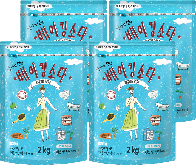 엄마의선택 베이킹소다, 2kg, 4개