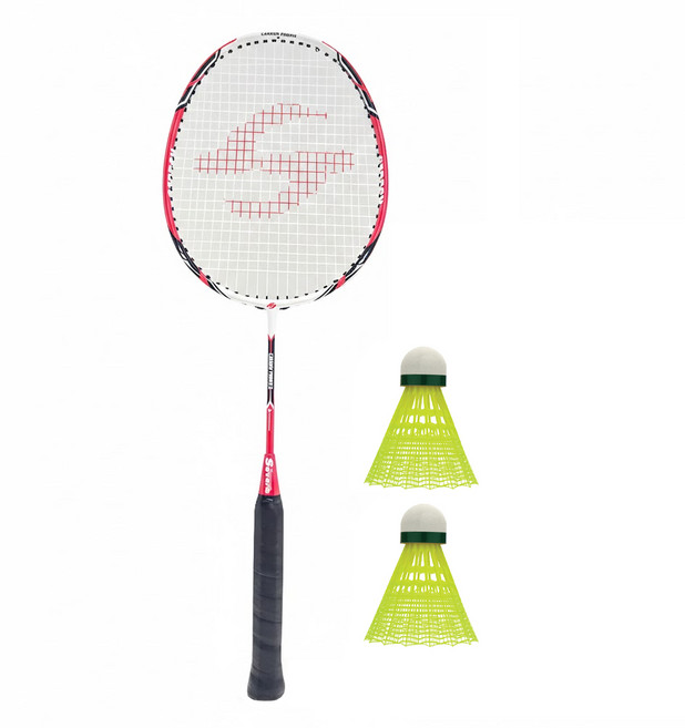 Severo 碳纖維羽球拍 Carbon Power 5 Mini 1支 + 夜光羽球 2顆 組, 1套, 單品