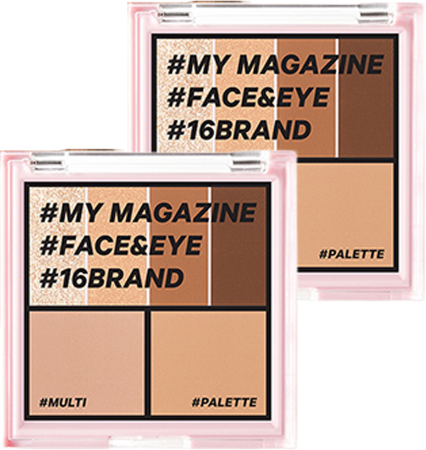 16 brand MY MAGAZINE 眼影盤 8.5g, Vol 05 杏仁奶油感, 2個