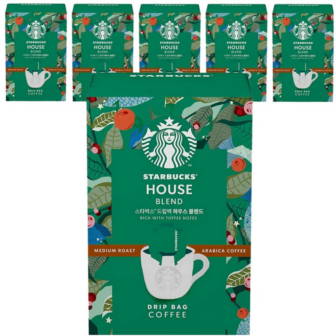 스타벅스 드립백 하우스 블렌드, 9g, 5개입, 6개