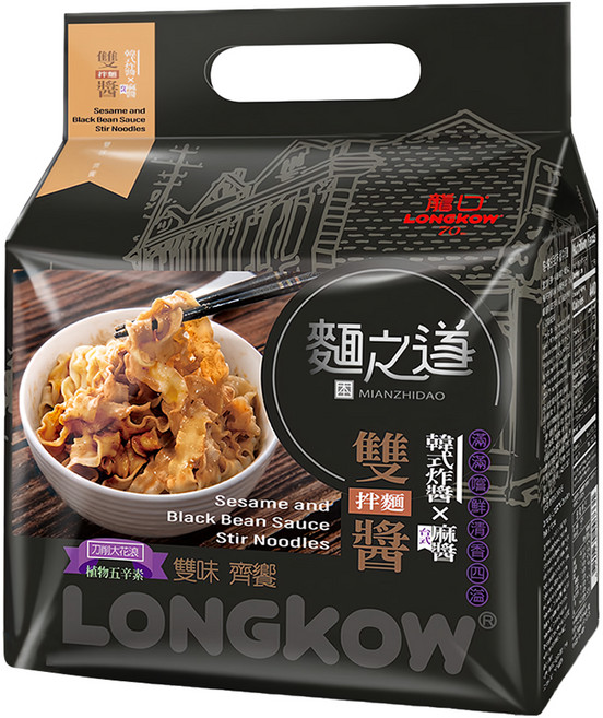 龍口 麵之道 雙醬拌麵 115g, 4包