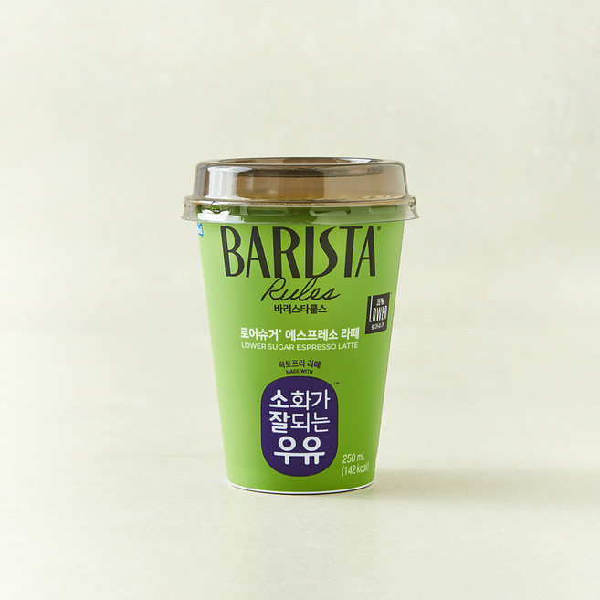 바리스타룰스 로어슈거 에스프레소 라떼, 1개, 250ml