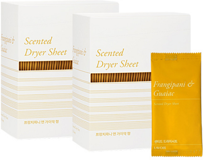 라브아 샌티드 건조기시트 프랑지파니 앤 가이악 본품, 40개입, 370g, 2개