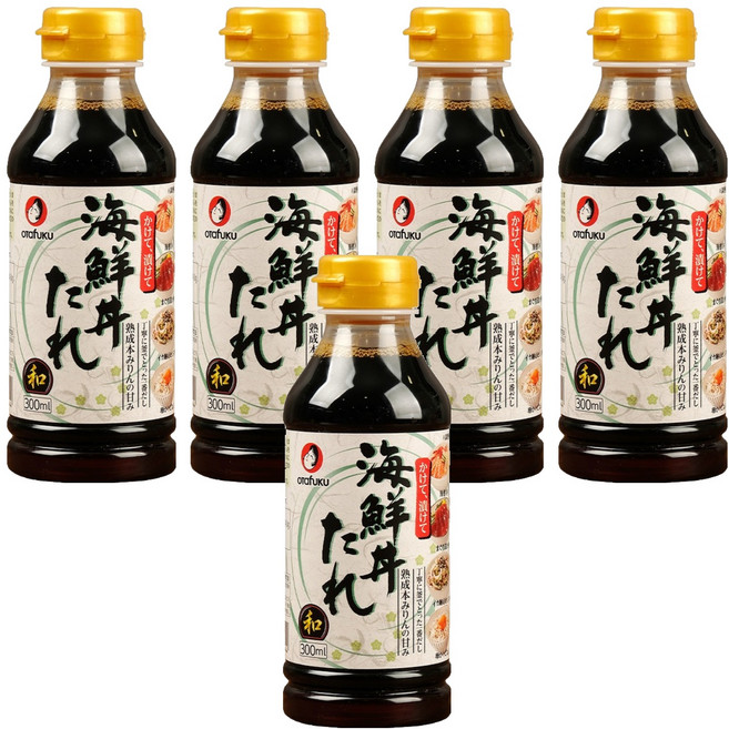 오타후쿠 카이센동용 타레 해산물 돈부리 덮밥 소스, 300ml, 5개
