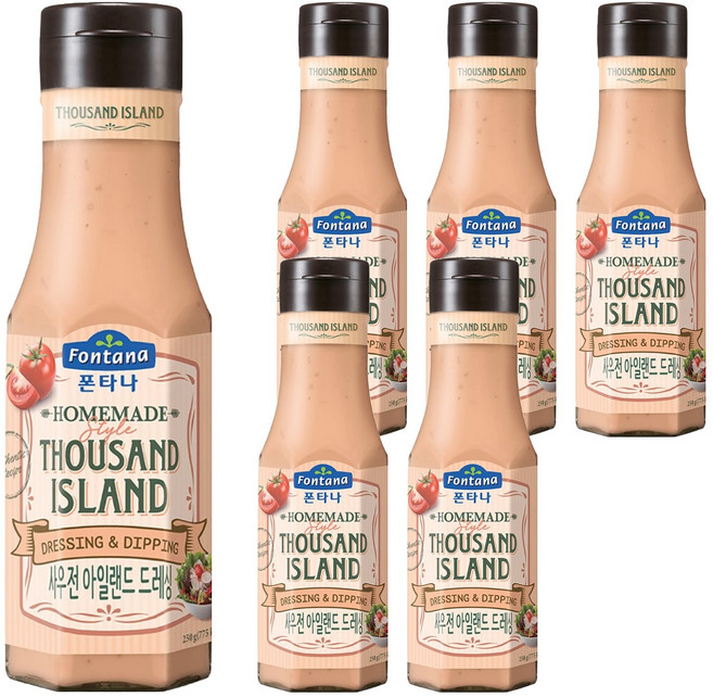 폰타나 사우전 아일랜드 드레싱, 250g, 6개