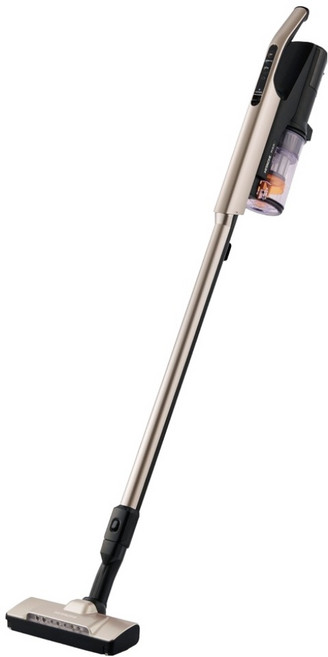 HITACHI 日立 免紙袋無線型充電式直立吸塵器 總重僅1.5公斤 3D斜流風扇 防纏毛刷 二合一隙縫刷頭 手持毛刷, PV-XL2KT CG, 香檳金