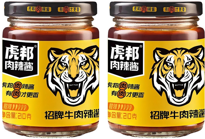 호방 타이거 뱅 매운소고기장, 210g, 2개