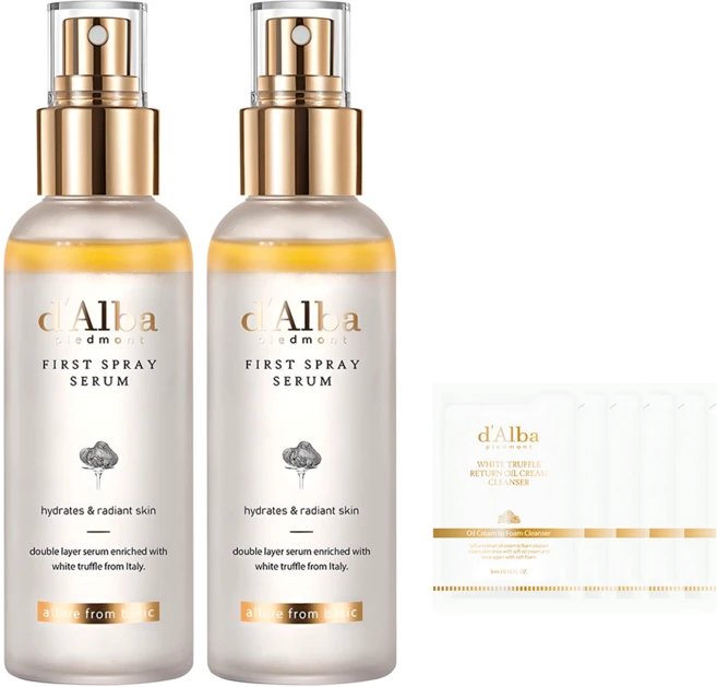 달바 화이트 트러플 퍼스트 스프레이 세럼 100ml x2p + 약산성 젤 클렌저 3ml x 5p, 1개 - 쿠팡