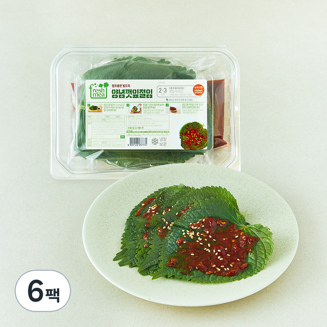 프레시밀 양념 깻잎절임 2~3인분, 210g, 6팩
