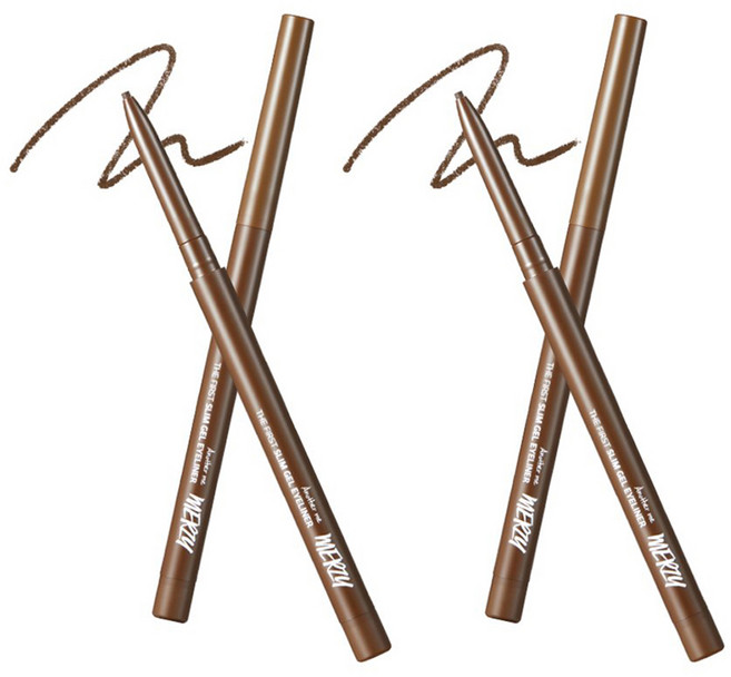 머지 더 퍼스트 슬림 젤 아이라이너 0.05g, GS4브라운쿼츠, 2개