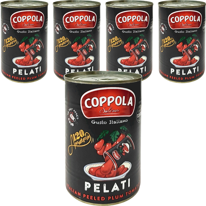 COPPOLA 柯波拉 天然無加鹽去皮整粒番茄, 400g, 5罐