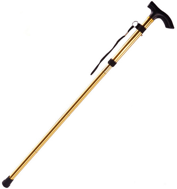 조인메이드 접이식 노인 어르신 지팡이, 골드, 1개