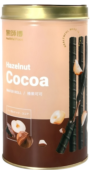 Healthful 黑師傅 捲心酥 榛果可可, 400g, 1罐
