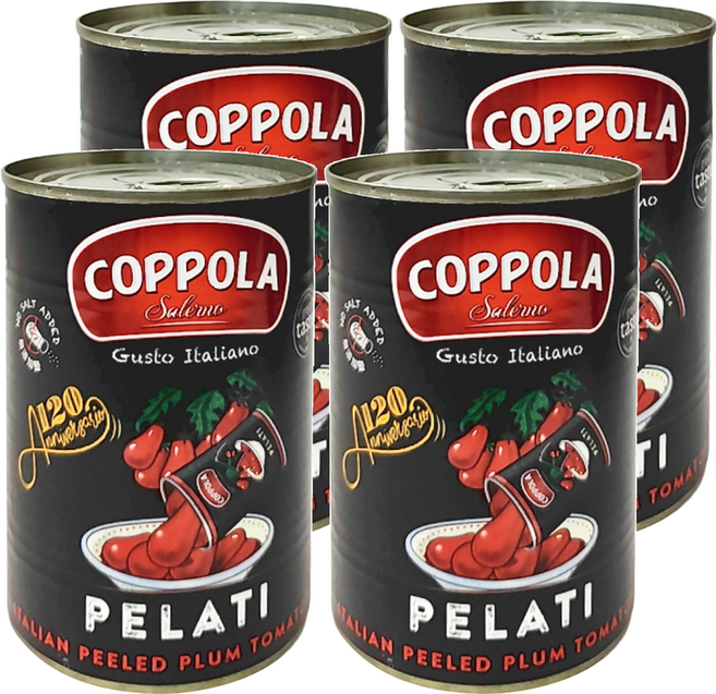COPPOLA 柯波拉 天然無加鹽去皮整粒番茄, 400g, 4罐