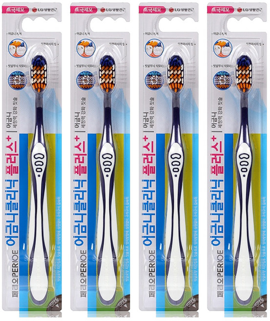 페리오 어금니클리닉 플러스 초극세모 칫솔, 1개입, 4개
