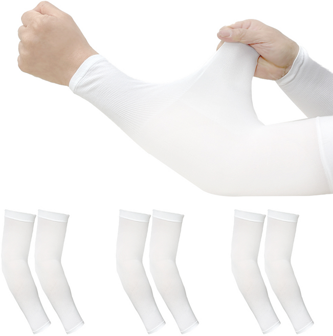 해피제이 아이스 아웃도어 UV차단 팔토시, 화이트, 6개