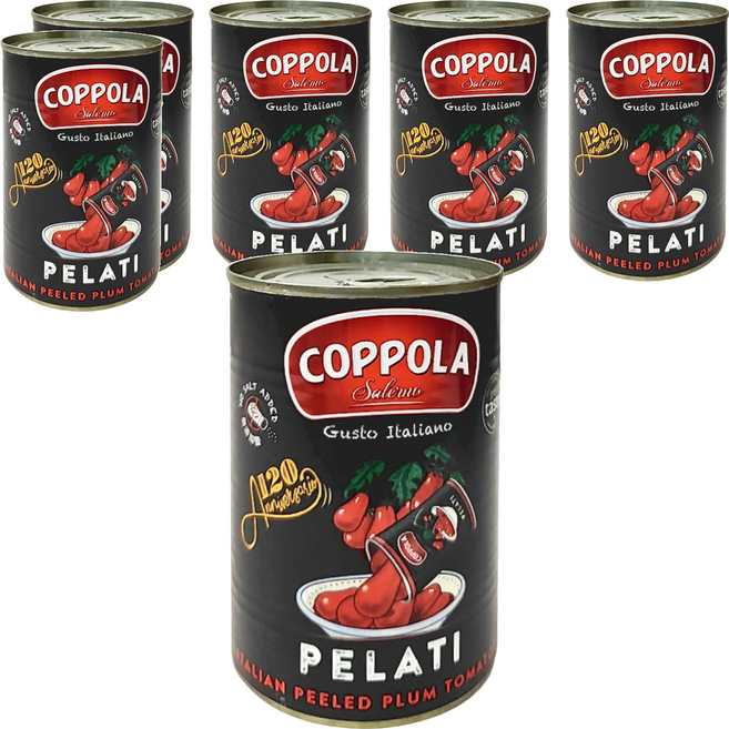 COPPOLA 柯波拉 天然無加鹽去皮整粒番茄, 400g, 6罐