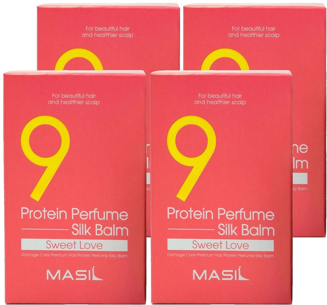 MASIL 9肽護髮香氛護髮素 染燙版, 180ml, 4盒
