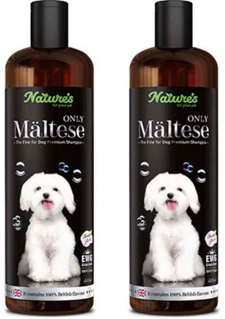 네이쳐스 말티즈 강아지 보습샴푸, 500ml, 1개입, 2개