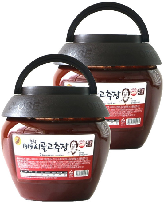 순창가 1919 태양초 시골 고추장, 2kg, 2개