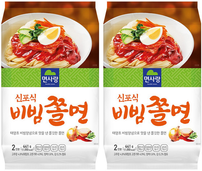 면사랑 신포식 비빔쫄면, 441g × 2개