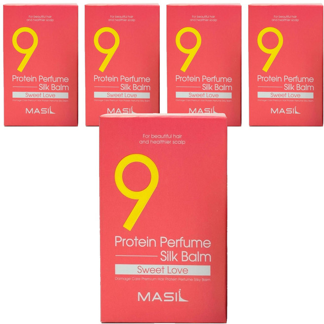 MASIL 9肽護髮香氛護髮素 染燙版, 180ml, 5盒